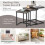 Casart Set of 3 Nesting Tables Rectangle Stacking Side Table C-shape Accent Coffee Desk 8