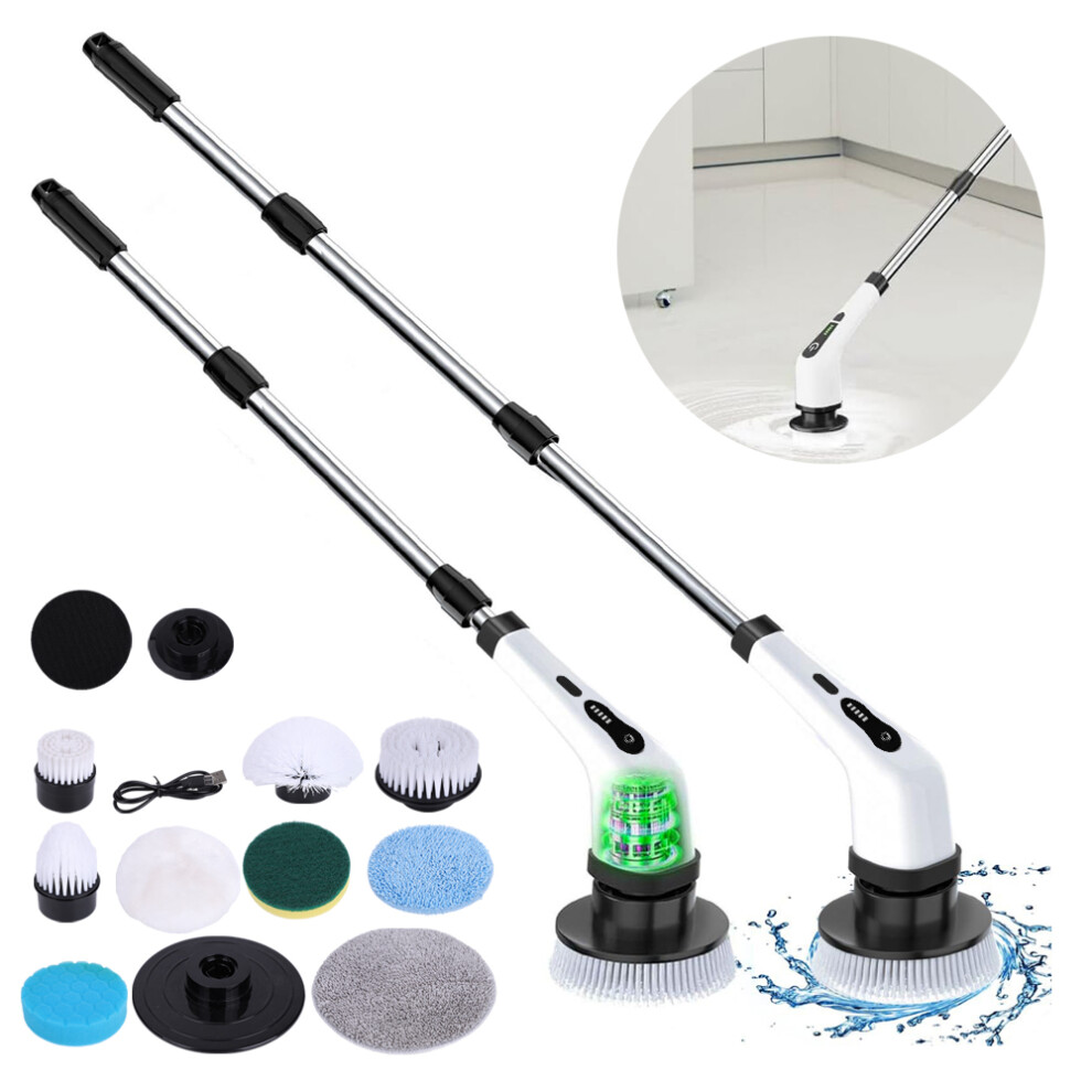 Electric Spin Scrubber Electric Cleaning Brush with 9 Replacement Head