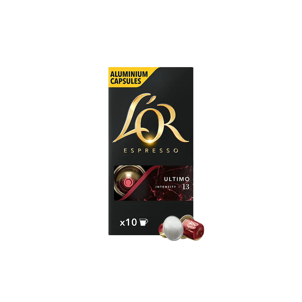 L'OR Nespresso Compatible Capsule Coffee Pods 10 x 40ml Ultimo Flavour