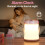 Night Light Dimmable Bedside Table Lamp with Alarm Clock, Time and Temperature Display, Timing and Remote Control 13