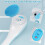 5 Heads Electric Rechargeable Body Brush Long Handle Bath Shower Back Scrubber 4