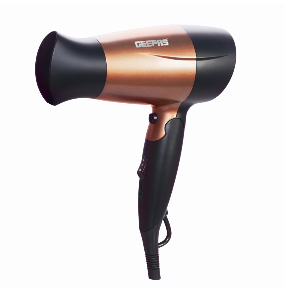 Geepas Powerful Travel Hair Dryer with 2Speed & 2 Temperature Settings