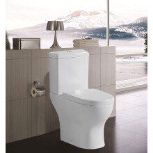Bathroom Close Coupled Toilet WC Oval Bowl Ceramic UF Soft Close Seat