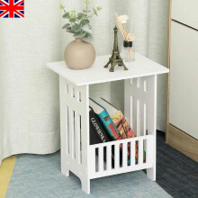 Bedside Table Cabinet Side End Table Nightstand Storage Organizer