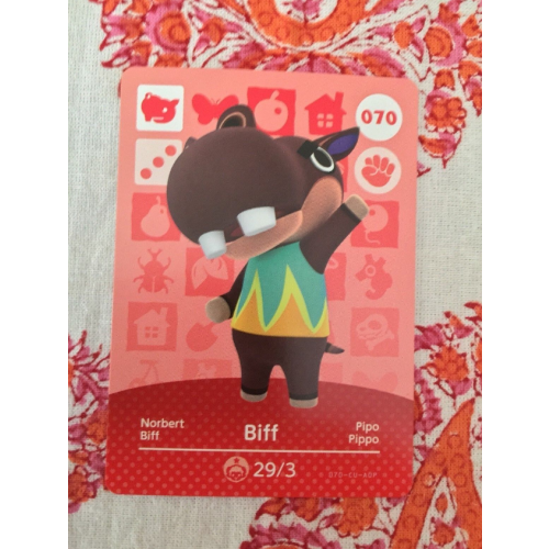Animal Crossing Amiibo Cards ~070 Biff