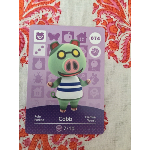 Animal Crossing Amiibo Cards ~074 Cobb