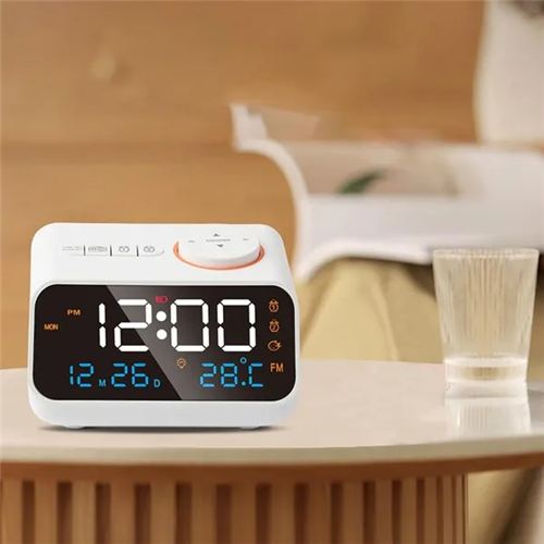FM Radio Alarm Clock Voice-activated LED Digital 1