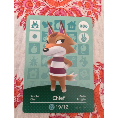Animal Crossing Amiibo Cards ~086 Chief