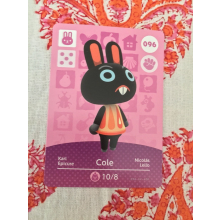 Animal Crossing Amiibo Cards ~096 Cole