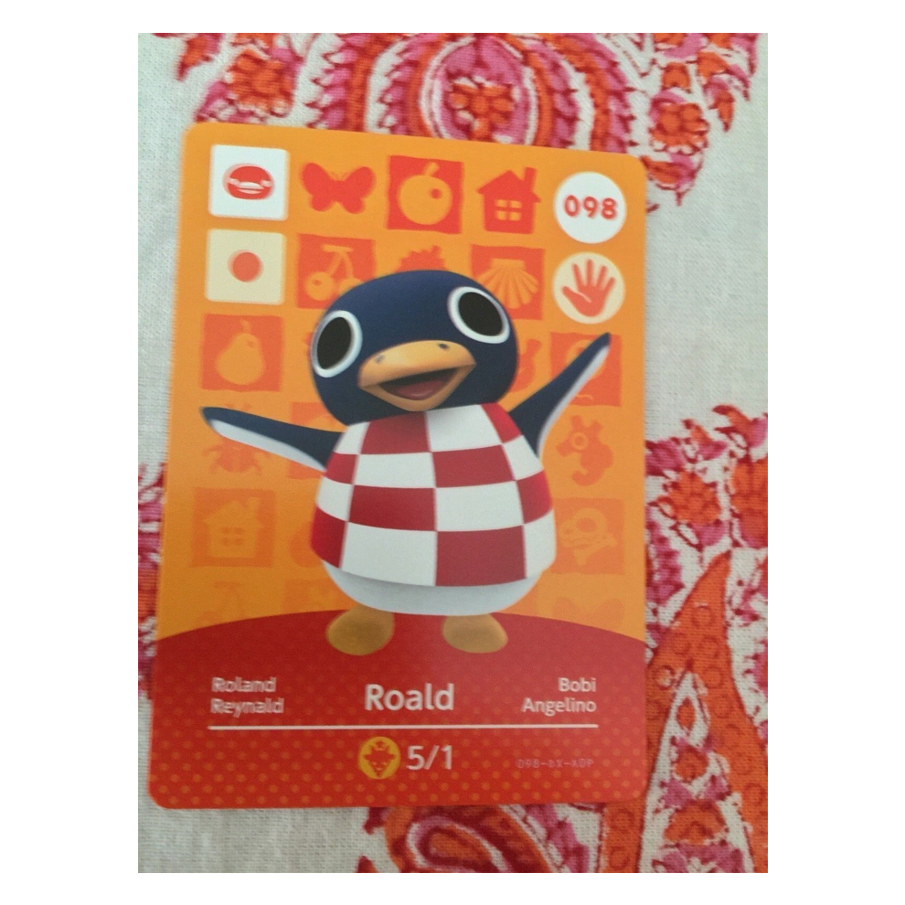 Newjass Animal Crossing Amiibo Cards ~098 Roald