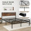 Casart King Bed Frame Industrial Metal Platform Bed with Headboard and Footboard 7