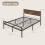 Casart King Bed Frame Industrial Metal Platform Bed with Headboard and Footboard 6