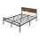 Casart King Bed Frame Industrial Metal Platform Bed with Headboard and Footboard 1