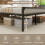 Casart Double Bed Frame Industrial Metal Platform Bed with Headboard and Footboard 4