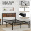 Casart Double Bed Frame Industrial Metal Platform Bed with Headboard and Footboard 7
