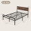 Casart Double Bed Frame Industrial Metal Platform Bed with Headboard and Footboard 6