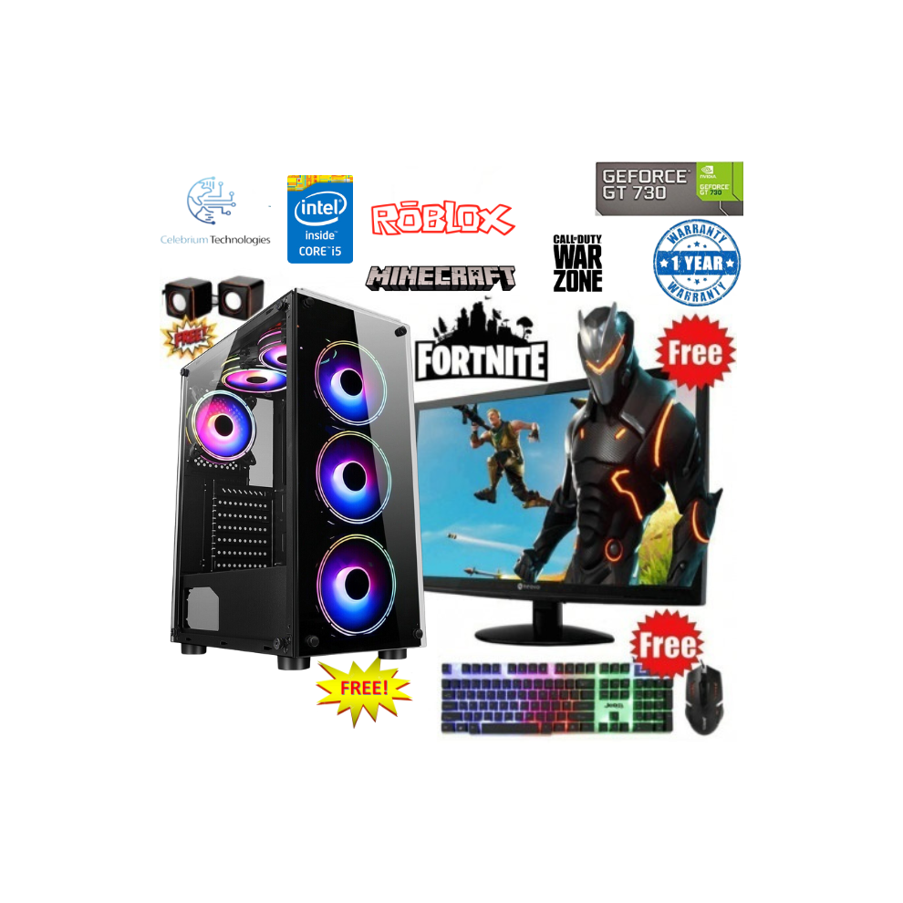 Gaming PC Bundle i5 16GB RAM 1TB HDD 256GB SSD 4GB GT730 + Monitor Easter offer Spring SALE