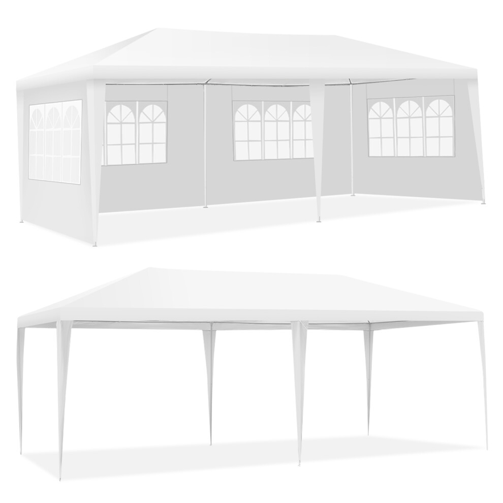 3x6M Garden Gazebo Heavy Duty Waterproof Marquee Canopy Garden Party Tent w/Bag