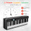 Casart 88-Key Folding Electric Piano Keyboard w/ Full-Size Lighted Key 2 Teaching Modes 10