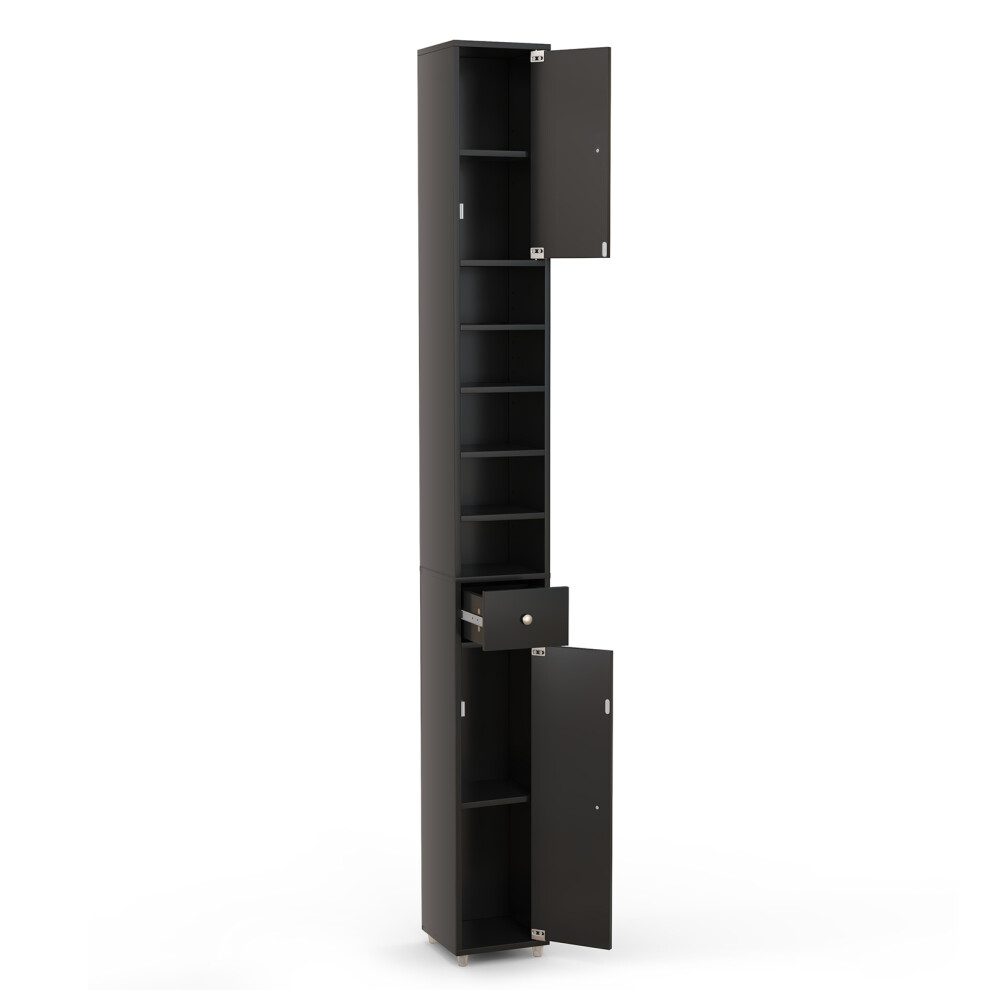 Bathroom Tall Cabinet Freestanding Storage Cabinet Organizer w/ Drawer