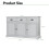 Casart 136 x 42cm Buffet Sideboard Kitchen Cupboard W/ 3 Drawers & Adjustable Shelf 7