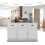 Casart 136 x 42cm Buffet Sideboard Kitchen Cupboard W/ 3 Drawers & Adjustable Shelf 9