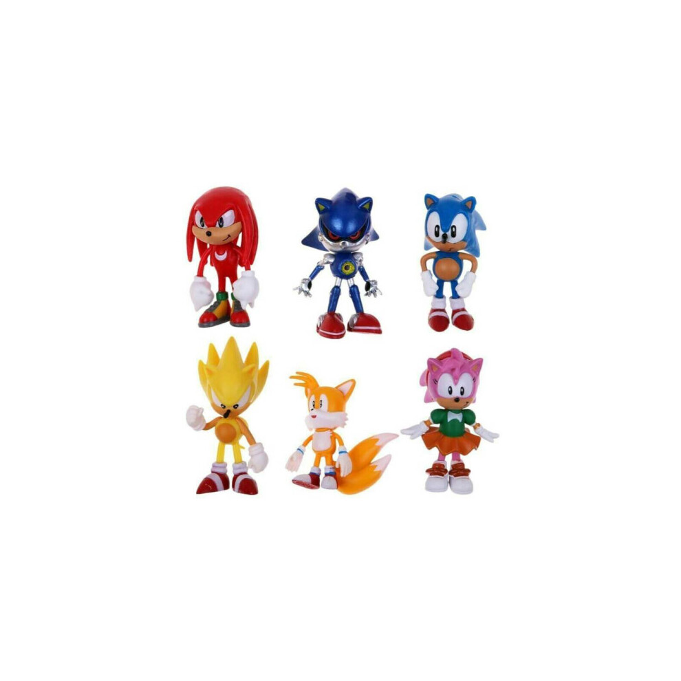 6Pcs Sonic the Hedgehog Action Game Figure Toy Collectible Decor Gift