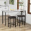 Casart Set of 2 Kitchen Counter Height Bar Stool Padded Seat W/ Footrest 3