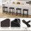 Casart Set of 2 Kitchen Counter Height Bar Stool Padded Seat W/ Footrest 7