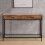 Living And Home Rustic Brown Drawer Console with Glass Shelf 2