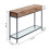 Living And Home Rustic Brown Drawer Console with Glass Shelf 6