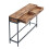 Living And Home Rustic Brown Drawer Console with Glass Shelf 4