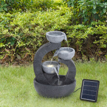 Outdoor Solar-Powered Water Fountain Rockery Decor