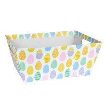 Easter Eggs Rectangular Basket 33cm