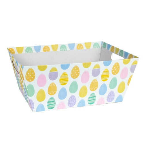 Easter Eggs Rectangular Basket 33cm