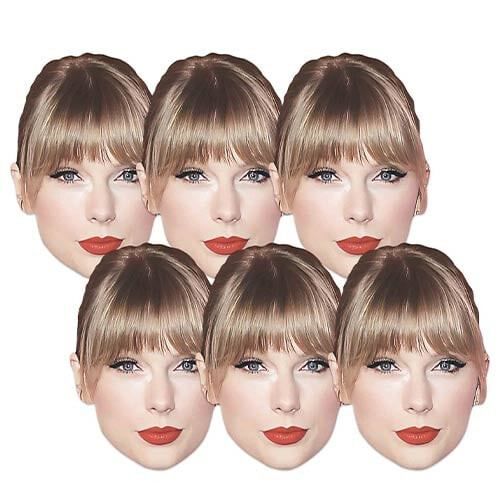 Taylor Singer Swift Cardboard Face Mask - Pack of 6