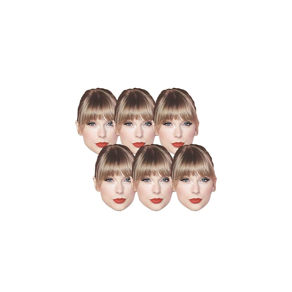 Star Cutouts Taylor Singer Swift Cardboard Face Mask - Pack Of 6 Not,Specified