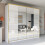 (203cm, white) High Gloss Mirror Sliding Wardrobe 1