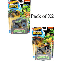Hot Wheels TMNT Diecast Cars Michelangelo & Leonardo X2