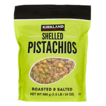Kirkland Signature Roasted and Salted Shelled Pistachios, 680g