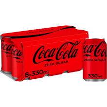 Coca-Cola Zero Sugar Zero Caffeine Cans 8x330ML
