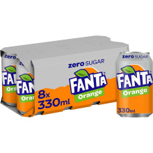 Fanta Orange Zero Cans 8x 330 ML