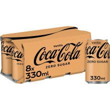 Coca-Cola Zero Sugar Vanilla Cans 8 x 330 ML