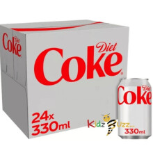 Diet Coke 24 Cans (24x330ml) - Sugar-Free, Caffeinated Gluten-Free Soda (330ml Each)
