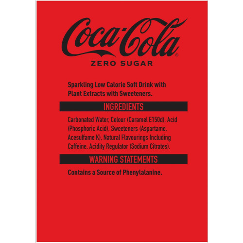 Coca Cola Coca-Cola Zero 24x330ml 1