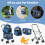 Casart Foldable 3-in-1 Dog Stroller Double Pet Stroller W/ Detachable Carriers 2