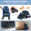 Casart Foldable 3-in-1 Dog Stroller Double Pet Stroller W/ Detachable Carriers 8