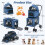 Casart Foldable 3-in-1 Dog Stroller Double Pet Stroller W/ Detachable Carriers 4