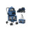 Casart Foldable 3-in-1 Dog Stroller Double Pet Stroller W/ Detachable Carriers 1