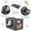 Casart Foldable 3-in-1 Dog Stroller Double Pet Stroller W/ Detachable Carriers 7